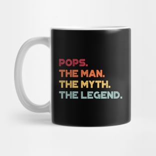 Pops The Man The Myth The Legend Sunset Funny Father's Day Mug